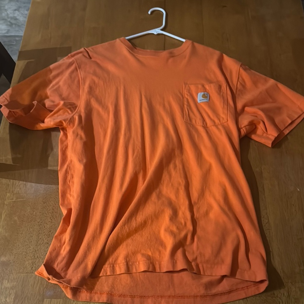 Carhartt Men's Orange Pocket T-Shirt